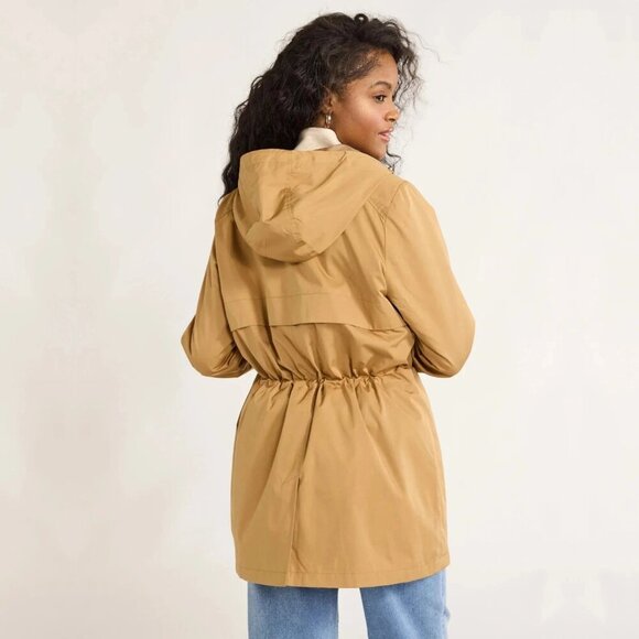 2/$24 Time and Tru Lightweight Anorak Jacket with Hood Chino Tan XL #A0242 TRB2 - Picture 6 of 10